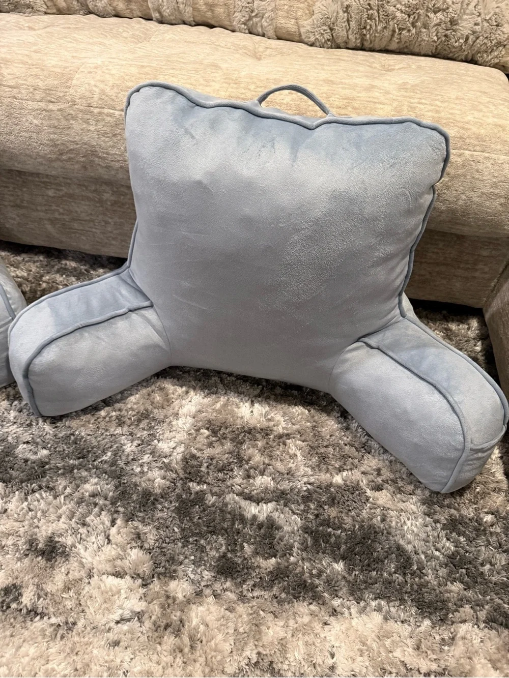 Light Blue Reading Pillows with Armrests (Pair)